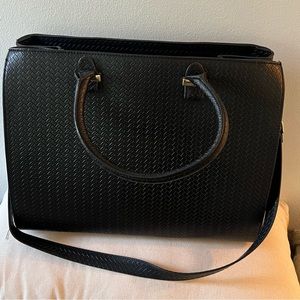 Large black durable expandable bag